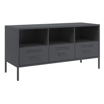 (anthracite) vidaXL TV Cabinet TV Stand TV Unit Hifi Media Cabinet White Cold-rolled Steel