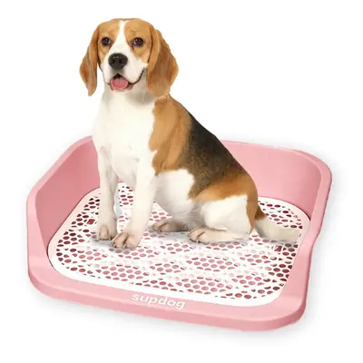 (Pink) Pet Loo Portable Outdoor or Indoor Dog Toliet Alternative to Puppy Pads for Small, Medium