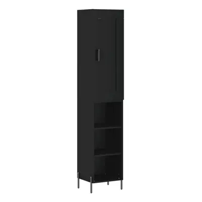 (black, shelves) vidaXL Highboard Sideboard Tall Storage Cabinet Side Cabinet Engineered Wood