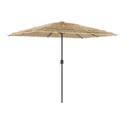 (brown, x x cm) vidaXL Garden Parasol with Steel Pole Outdoor Umbrella Balcony Sun Parasol