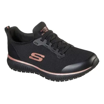 (3 UK, Black/Rose Gold) Skechers Womens/Ladies Squad SR Safety Shoes