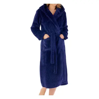 (Navy, Large) Slenderella HC02319 Women's Long Dressing Gown