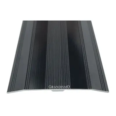 (Black, 9ft) Wide Carpet Metal Cover Trim Door Bar Transition Threshold Strip