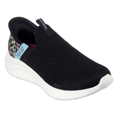 (1.5 UK, Black/Multicoloured) Skechers Girls Ultra Flex 3.0 - Colory Wild Trainers