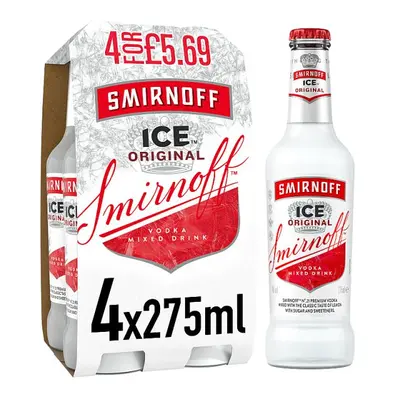 Smiroff Ice 4x275ml 5.69 (Case of 6)