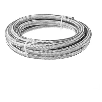 (AN6) 243.84cm Fuel Hose Oil Gas Line PTFE Stainless Steel Braided