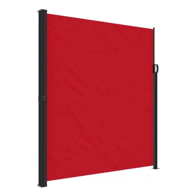 vidaXL Retractable Side Awning Outdoor Privacy Screen Shade Red 220x500 cm