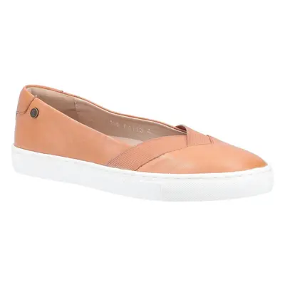 (Tan, 3) Hush Puppies Women's Tiffany Slip On Flat Shoe Various Colours