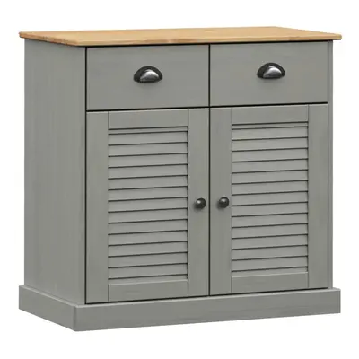 (grey) vidaXL Sideboard Storage Cabinet Cupboard with Drawers VIGO Solid Wood Pine