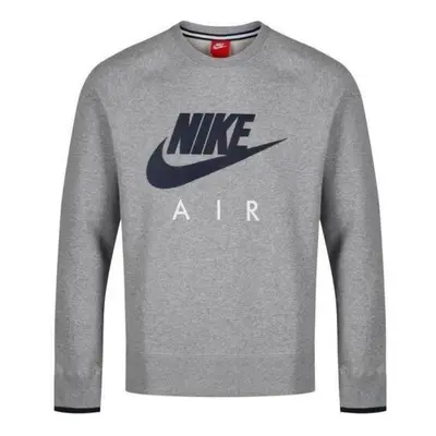 (M) NIKE AIR AW77 CREWNECK SWEATSHIRT GREY FLEECE TOP