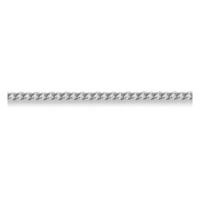 (20) Jewelco London Unisex Solid 18ct White Gold Curb 1mm Gauge Pendant Chain Necklace