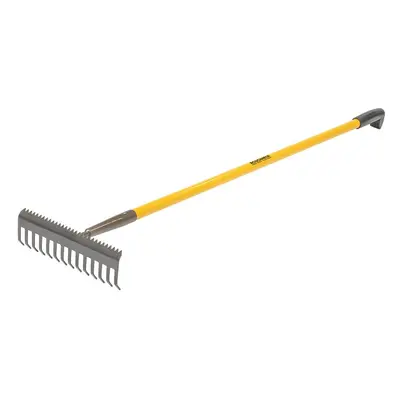 Sharp-Edge Soil Rake 350x1500mm/13Â¾x59", Black- Yellow