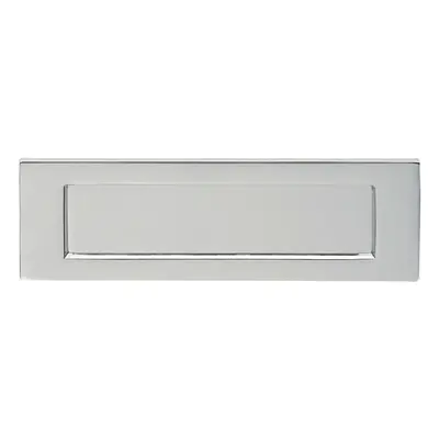 Inward Opening Letterbox Plate 242mm Fixing Centres x 95mm Polished Chrome