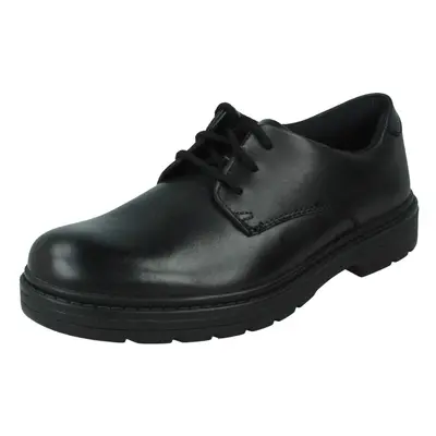 (Black, UK 5.5 Child) Boys Clarks Lace Up School Shoes Loxham Derby