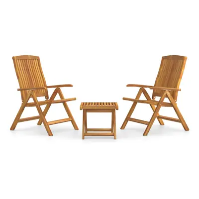 (3 piece) vidaXL Garden Lounge Set Wooden Outdoor Furniture Set Chair Solid Wood Teak