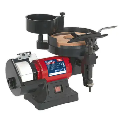 Wet & Dry Bench Grinder - 250W Induction Motor - 200mm Sharpening Stone