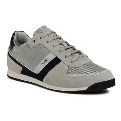 (50407903064-7) Hugo Boss Men's Glaze Lowp Trainers Open Grey