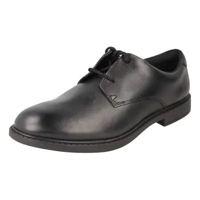 (Black, UK 8.5 Junior) Boys Clarks Formal/School Shoes Scala Loop - G Fit