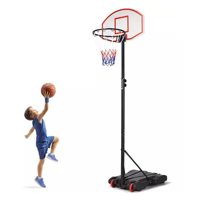 Portable Basketball Hoop Kids Adults Adjustable Stand w/Wheel