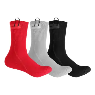 (Grey, Short) Thicken Electric Heated Socks Foot Warmer For Women Men Winter Outdoor Skiing