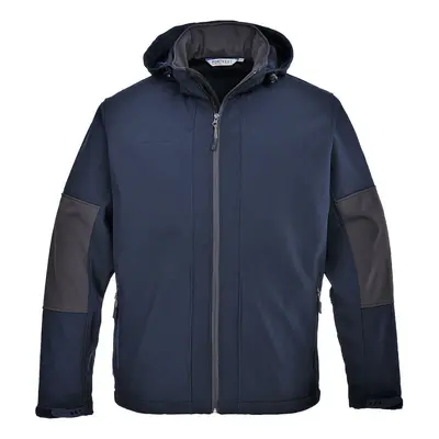 (Navy, XL) Portwest Softshell with Hood (3L)