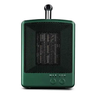 (Black, EU Plug) Electric Heater 1000W Ceramic Heating Desktop Heater Timing Function for Home O