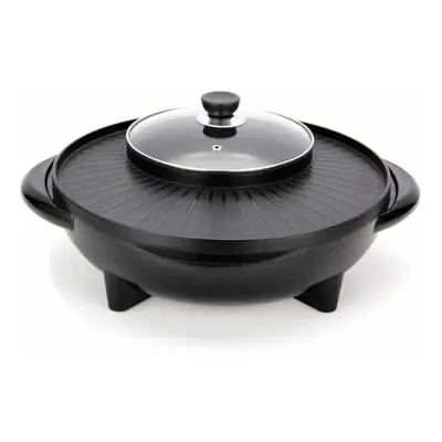 1350W 220V In Electric Non Stick BBQ Grill Plate Steamboat Hot Pot 34cm