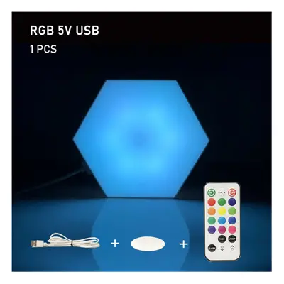 (1pcs) RGB LED Lamp Hexagon Light Touch Sensor RGBW LED Honeycomb Light Colorful Night Light USB