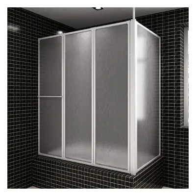 Shower Bath Screen Wall Door Panels Foldable Shape x x cm