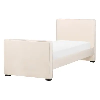 Velvet EU Single Size Bed Beige TEENIE