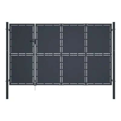 (350 x cm) vidaXL Garden Gate Steel Anthracite Outdoor Fence Doors Patio Gate Multi Sizes