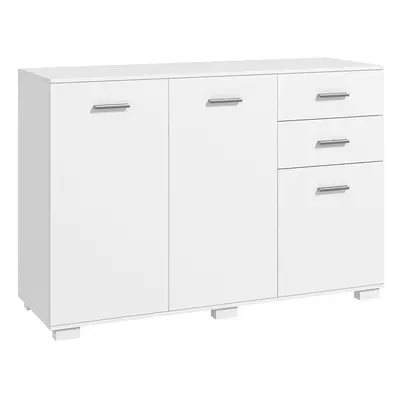 HOMCOM Modern Sideboard Kitchen Storage Cabinet with Drawers and Shelves