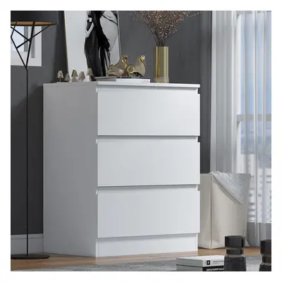 (Matt White) Drawer Chest Of Drawers Bedside Table Nightstand