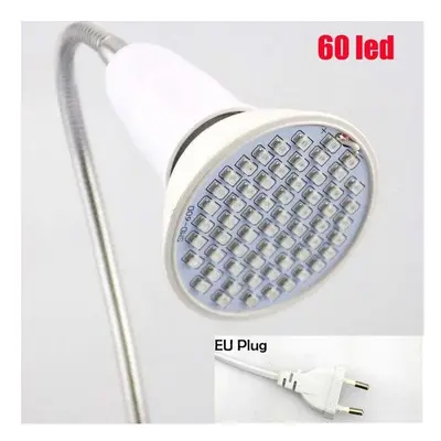 (60LED EU Plug) 126 LED Plant Grow Light Bulb Desk Chip Flexible Growth Lamp for Greenhouse Flow