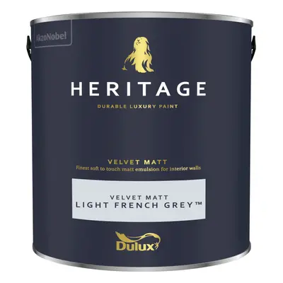 (Light French Grey) Dulux Heritage Velvet Matt 125ml Tester Pot