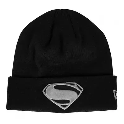 Superman Superman Justice League Logo Era Cuffed Knit Beanie, Black