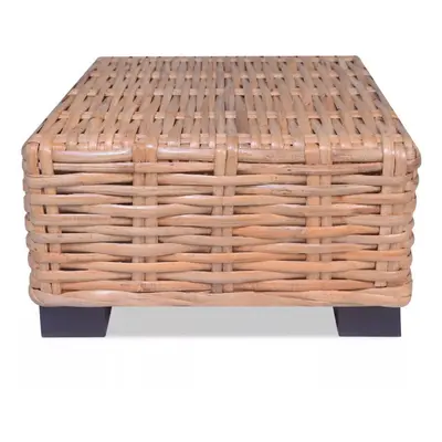 vidaXL Coffee Table Natural Rattan 45x45x30 cm Weave Wicker Side Table Home