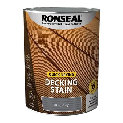 Ronseal Quick Drying Decking Stain Rocky Grey litre