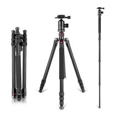 Neewer Carbon Fiber inches/168 centimeters Camera Tripod Monopod with Degree Ball Head,1/4 inch 