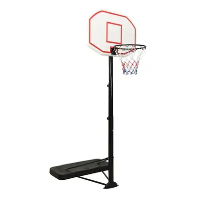 (white) vidaXL Basketball Stand 258-363cm Polyethene Basketball Hoop Stand Black/White