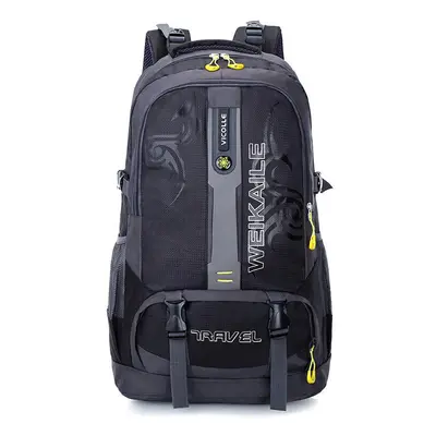 (Black) 50L Climbing Backpack Waterproof Sports Travel Hiking Shoulder Bag Portable Unisex Rucks