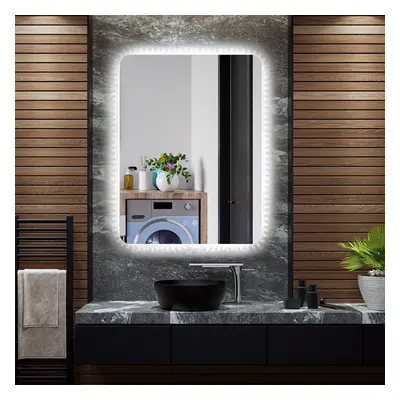 Shatterproof Wall Mounted Mirror Bathroom Mirror with LED Lights