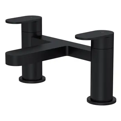 Round Deck Mounted Bath Filler Tap - Matt Black - Balterley