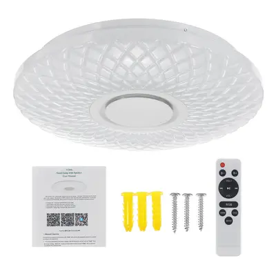 (With Remote) 112LED Modern Dimmable Full Color RGB LED WIFI Ceiling Light with APP Remote Contr