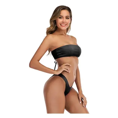 (Black, L) Women's Two Piece Bikini Sets