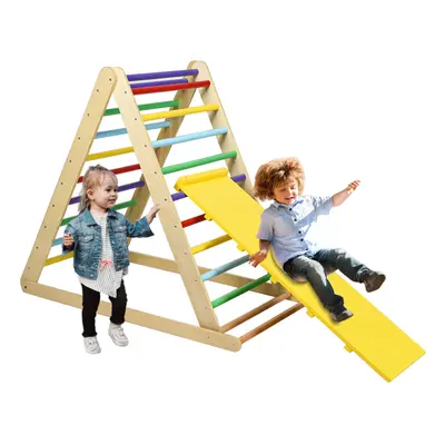 Foldable Triangle Climber Step Training Ladder Pikler Toddler W/ Ramp