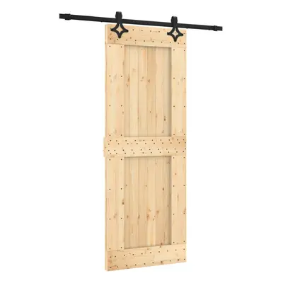 vidaXL Sliding Door Barn Door with Hardware Set Interior Door Solid Wood Pine