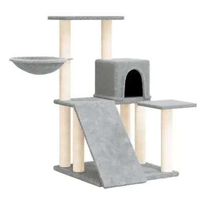 (light grey) vidaXL Cat Tree with Sisal Scratching Posts cm Pet Supply Multi Colours