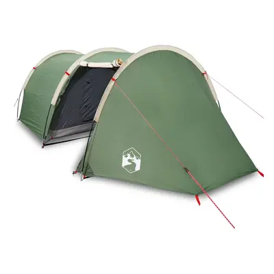 vidaXL Camping Tent Tunnel 4-Person Lightweight Dome Tent Green Waterproof