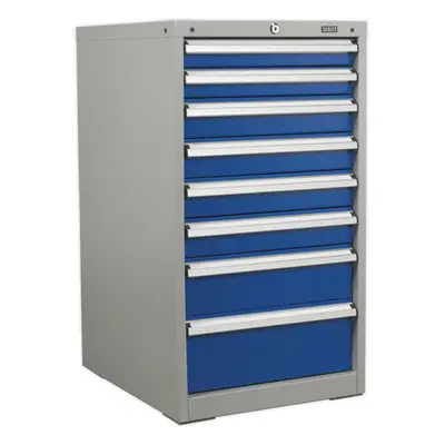 8 Drawer Industrial Cabinet - Heavy Duty Drawer Slides - High Quality Lock